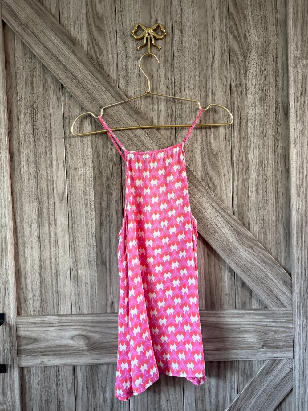 Banana Republic Milly Collection Women's Pink Geometric Camisole / Top